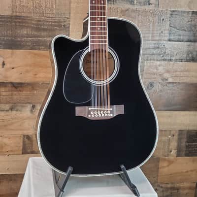 Takamine EF381DX Left-handed, 12-string, Black, Softcase, 909 FINISH BLEMISH image 1
