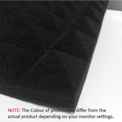 Arrowzoom 8 pcs 9.8 x 9.8 x 1.9 inches Black & Blue Pyramid Acoustic Studio Foam Tile Panel KK1034 image 4