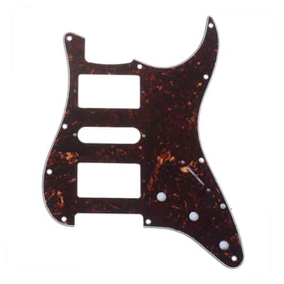11-Hole HSH Strat Pickguard (Square Corner) - 4-Ply Blue Pearl image 9