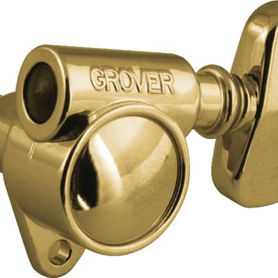 Grover 102GV Original “Milk Bottle” style Rotomatic Tuners 3 +3 Gold Finish image 4