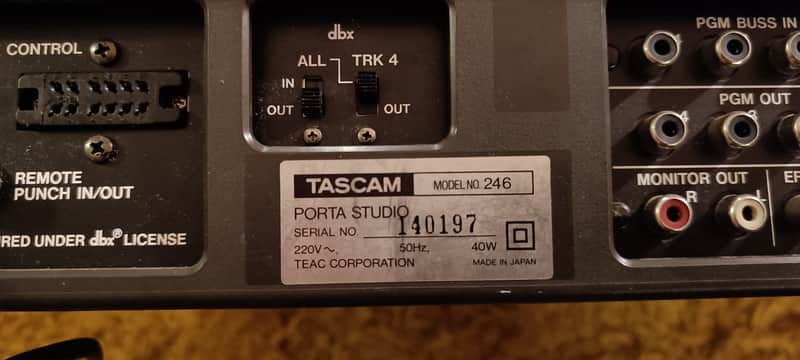TASCAM Portastudio 246 + RC-71 remote | Reverb