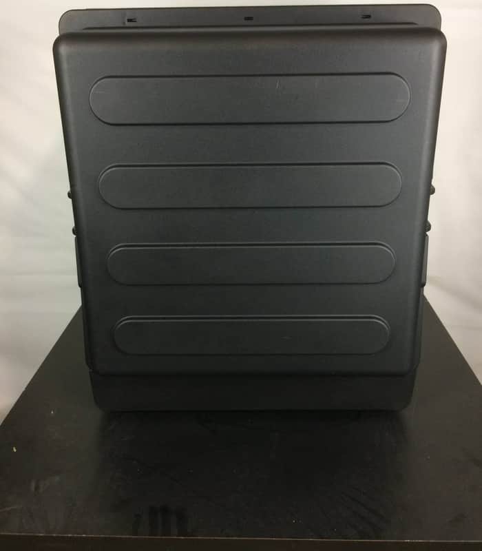 Very Good SKB 1SKB-R104W Rolling Compact Rig: 10U Top Rack, 4U Front Rack, Steel Rails, Hard top, L/R Access doors image 1