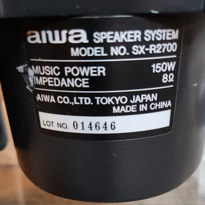 Aiwa Aiwa SX-AV2700  2-way, bass-reflex front & back & center channl speaker system 90s  - Black image 7
