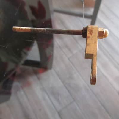 Gibson Vintage Gold Archtop Pickguard Bracket & Screw As Is Has Wear image 3