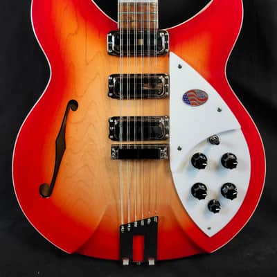 Rickenbacker 1993 Plus 12-String Semi-Hollow Guitar, Fire Glo, 3 Toaster Pickups, Stereo, HSC image 6