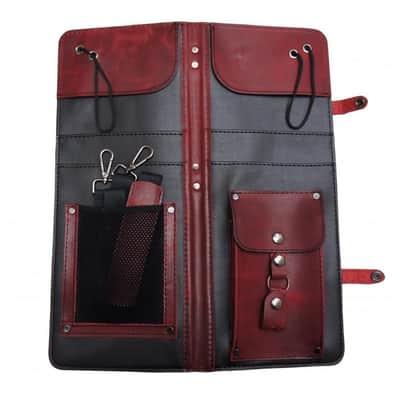 Ahead Handmade Leather Stick Bag in Burgundy image 2