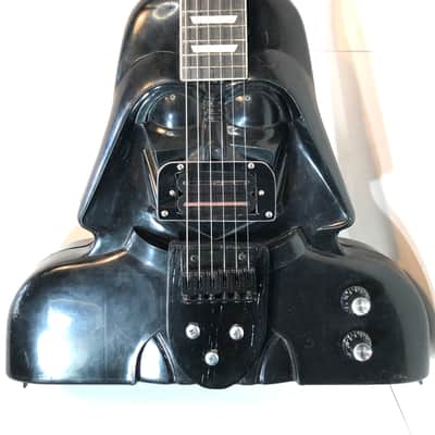 Electric Guitar Made Out Of A Vintage Star Wars Darth Vader Action Figure Case The Vadercaster 2022 Black plastic image 1