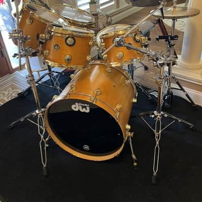 DW Collector's series 1993-1998 maple with brass rims 6 piece image 3
