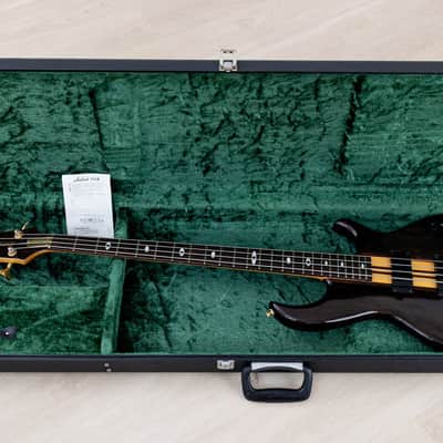1990s Aria Pro II Super Bass SB-800 See-through Black Vintage Neck Through Bass, Near-Mint w/ Case & Hangtag image 18