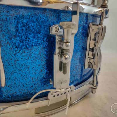 Ludwig 1960's "Jazz Festival"14"×5" " Blue Sparkle" #Pre-Serial 1960's image 3