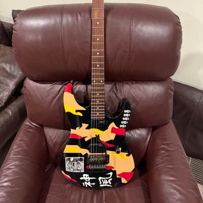 ESP LTD GL-200K George Lynch Signature Black with Kamikaze Graphic image 1