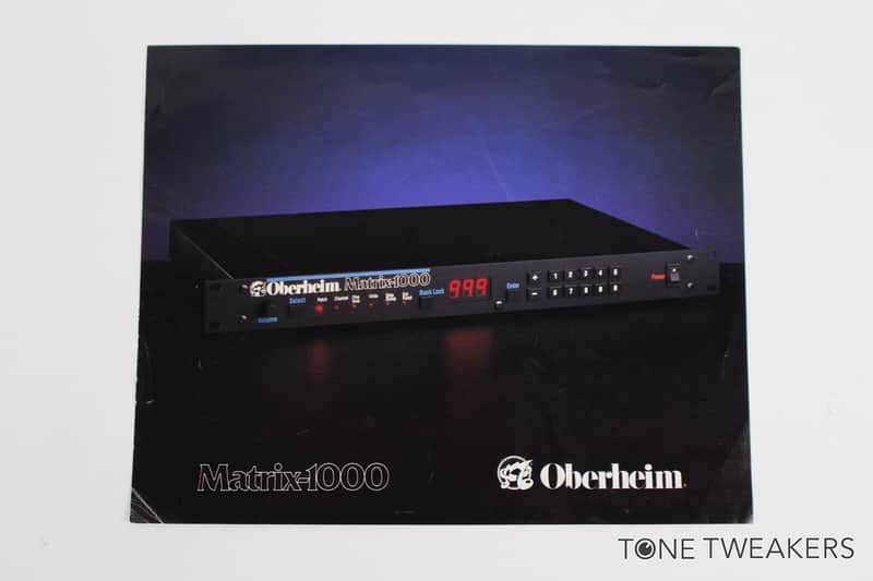 Oberheim Matrix-1000 Spec Sheet Product Data Ad synthesizer VINTAGE SYNTH DEALER image 1