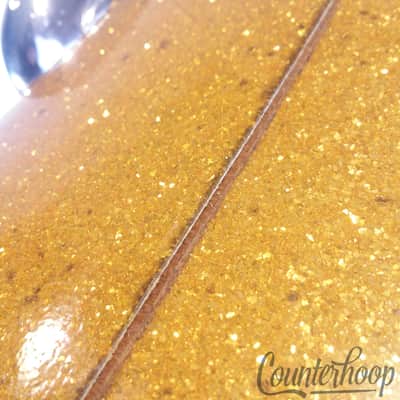 *Slingerland 13x9" Ride Tom Drum Vintage 50s 3Ply African Mahogany Gold Sparkle* image 4