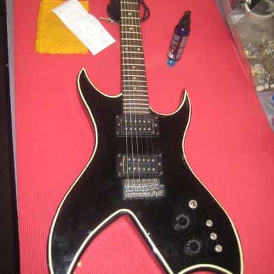 Vintage Hondo Deluxe Series 785 B.C. Rich Bitch 1983 Black MIJ image 3