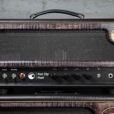 Port City Pearl Head and 1x12 OS Wave Cab - Smooth Black with Maple Frame image 2