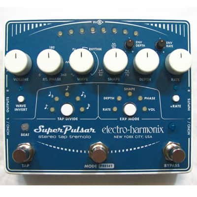Used Electro-Harmonix EHX Super Pulsar Stereo Tap Tremolo Guitar Effect Pedal! image 1