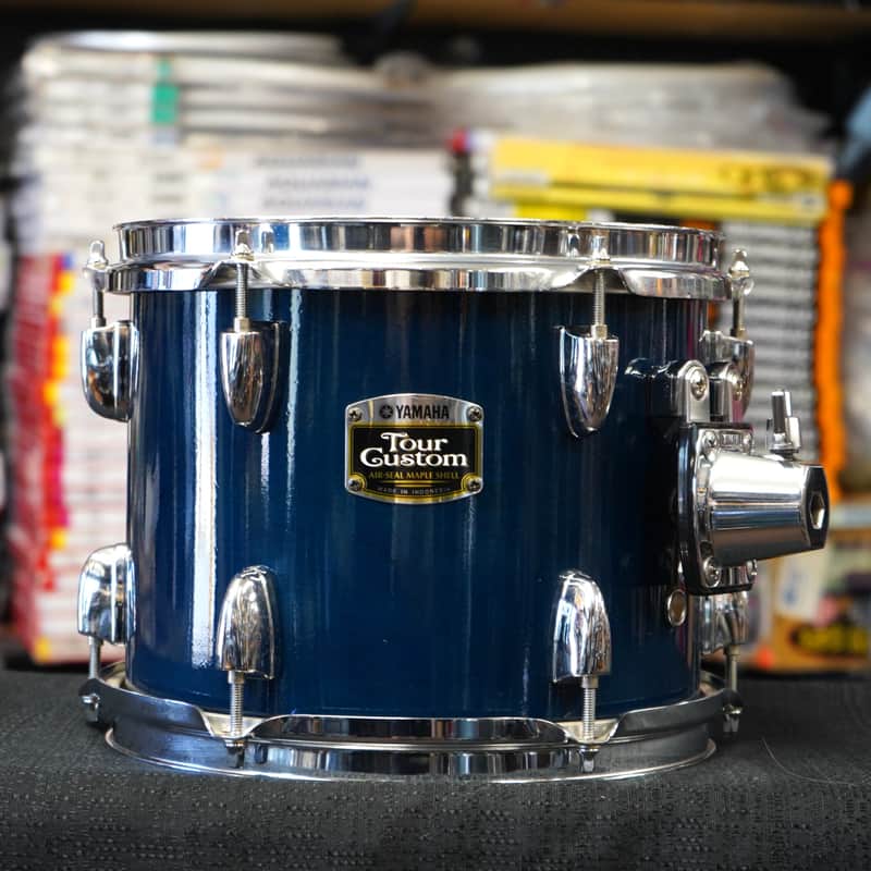 Yamaha Tour Custom 10" Maple Tom w/ YESS Mount - Blue Lacquer Finish | 8x10" image 1
