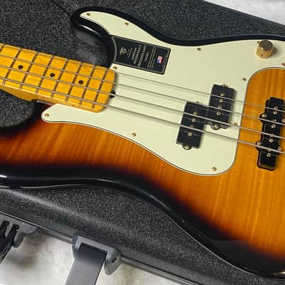 NEW! Fender 75th Anniversary American Professional PJ Bass - 2-Color Sunburst - Flame Top - 9.3lbs - Authorized Dealer - G06680 image 7