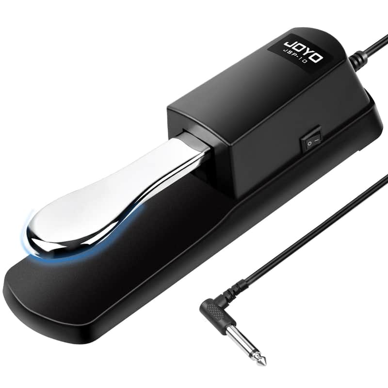 JOYO SP-10 Sustain Pedal for Keyboard Piano Universal Metal Foot Controller with Polarity Switch 5ft Cable for Digital electric Piano MIDI Synthesizer image 1