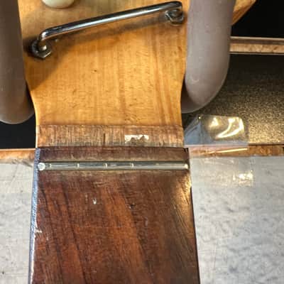 Unknown Vintage Japanese Electric Guitar Neck Missing Nut image 4