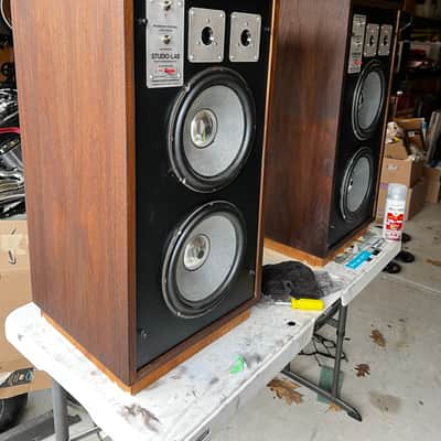 StudioLAB SL-30 Speakers 1980s Dark Brown Wood Stain image 6