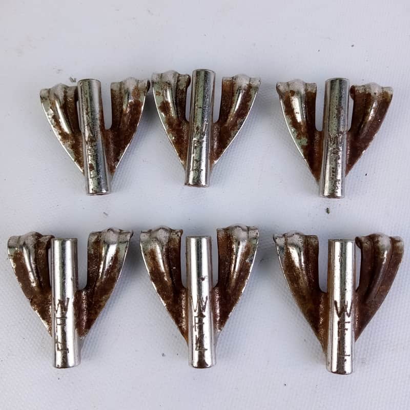 Ludwig 6x WFL-Stamped Bass Drum Tension-Rod-Claws Vintage 50s Nickel Plating USA image 1