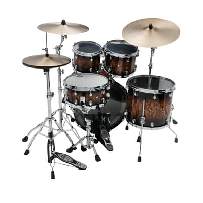 Tama Starclassic Walnut/Birch 4-Piece Shell Pack w/22" Kick - Molten Brown Burst image 2