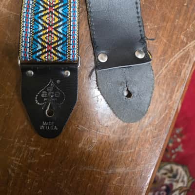 Ace  Guitar Strap Blue Hippie Vintage  1960s image 2