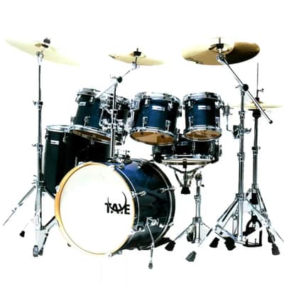 Drum Kit 4 Piece TAYE Studio Maple Blue 22" Bass Drums Incl Hardware Set -- D-23 image 5