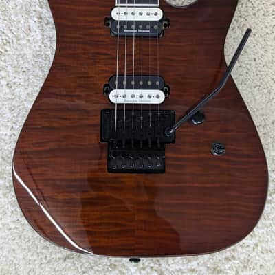 Dean MD24 FMF TGE Select Series Floyd Rose Electric Guitar, Tiger Eye Flame Top image 3
