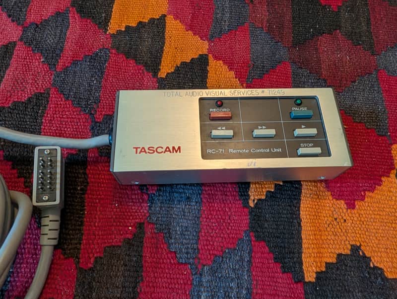 TASCAM RC-71 Remote Control TESTED (For TASCAM 22-4, 32, 34B, 42, 42N, 44, 44OB, 48, 48-OB, & 34B / 112, 122 MKII, 122, 133 & 234) image 1