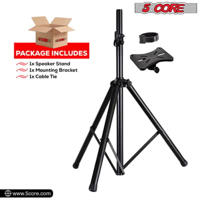 5 Core Speaker Stand Tripod Heavy Duty Adjustable 48" Universal Mount for PA DJ Studio image 11