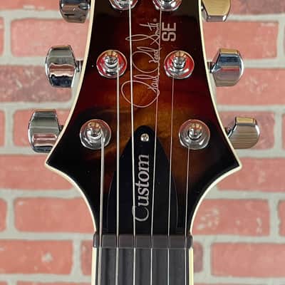 PRS SE Custom 24 Electric Guitar - Quilted Black Gold Sunburst image 5