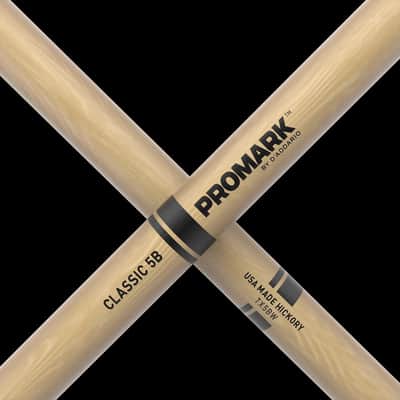 Promark Classic Forward Drumsticks - Raw Hickory - 5B - Wood Tip - 1 pair image 2
