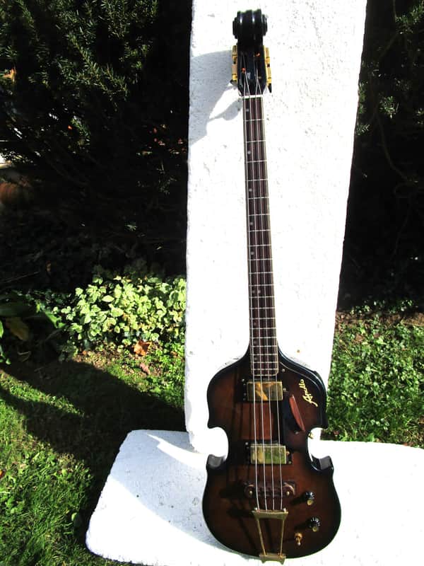 Apollo Violin Bass Guitar, Early 70's, Japan, Matsumoku Factory, Scroll Headstock image 1