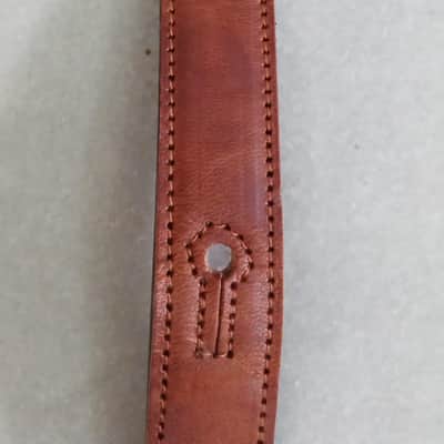Leather Guitar Strap 3 Inches Wide Padded Soft Western Style Fringes Acoustic Electric Bass Straps BROWN image 7