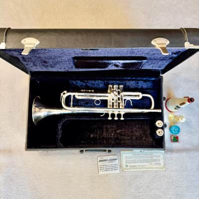 Vintage Los Angeles–made Benge Bd Resno-Tempered Bell 3 Silver Trumpet image 9