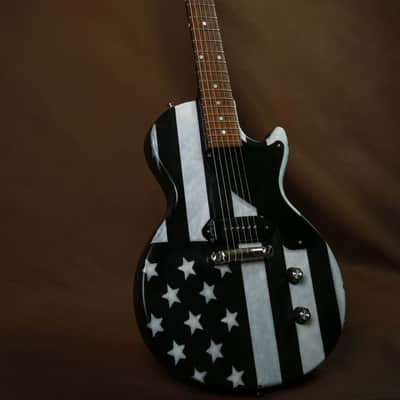 Gibson Les Paul Jr Green Day THE Black American Flag Owned by Billie Joe Armstrong image 3