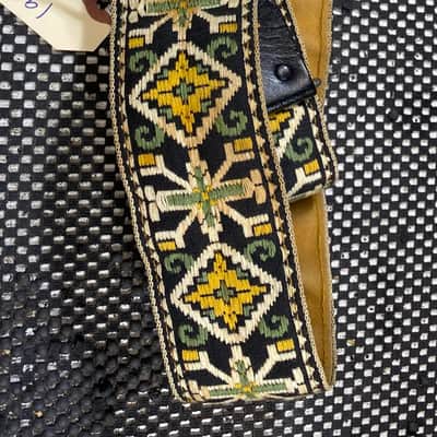 1960's Unmarked Vintage Strap - Green/Yellow/Black image 2