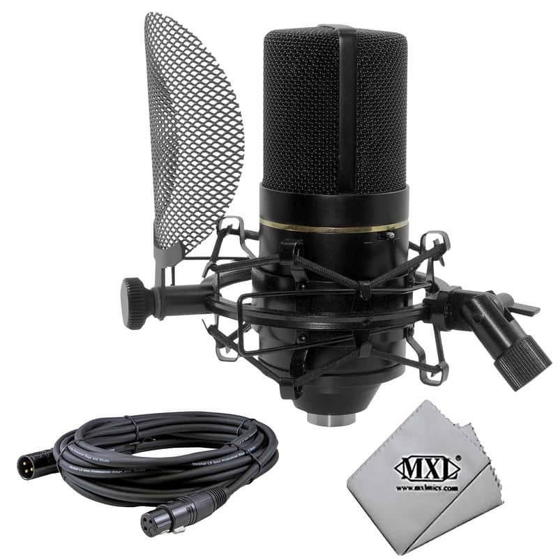 MXL 770 Complete Small Diaphragm Cardioid Condenser Microphone with Boom Arm and Pop Filter image 1