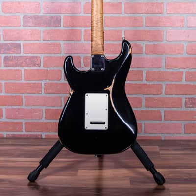 Medium Rare Guitars Diablo “Rat Strat” Relic Black Over Sunburst Heavy Relic 2022 w/Hardshell Case image 7