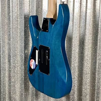 ESP LTD MH-203QM See Thru Blue Quilt Top Guitar MH203QMSTB #0106 Used image 9