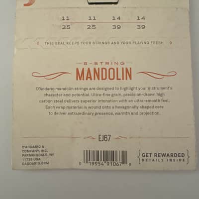 D'Addario EJ67 Mandolin Strings Medium image 2