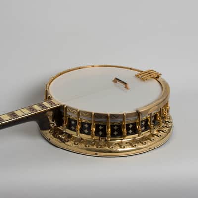 Bacon & Day  Silver Bell #6 Ne Plus Ultra Special Tenor Banjo (1927-33), ser. #22694/26719, original black hard shell case. image 7