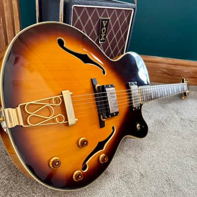 1989 Epiphone Emperor Sunburst Hollow body Guitar image 11