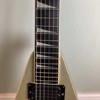 Jackson King V Pro Dave Mustaine Signature guitar 1993 Sparkle Silver image 6