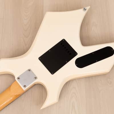 1987 BC Rich Warlock Custom NJ Series Vintage Electric Guitar White w/ Floyd Rose, Japan image 14