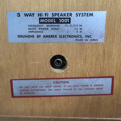 Grundig Model 1001 - 3-Way Hi-Fi Speaker System - Tested - Working Condition - image 7