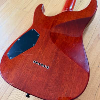 ESP LTD H401FM 2009 - Amber Cherry Burst - With Bag - EMG Upgrade image 4