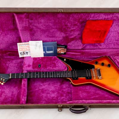 1983 Gibson Explorer E2 CMT Vintage Guitar Cherry Sunburst Flame Top w/ Dirty Fingers, Hangtags & Case image 22